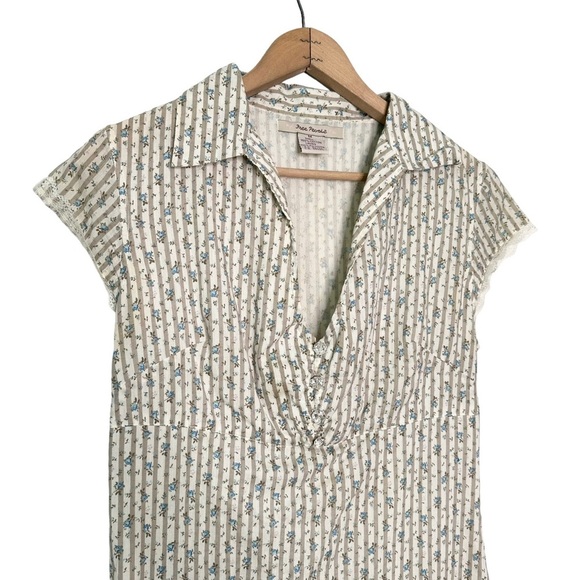 Free People | Vintage Floral V-neck Empire Waist 90’s Y2K Dress Size Medium - Picture 2 of 7